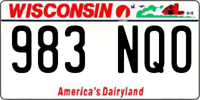 WI license plate 983NQO
