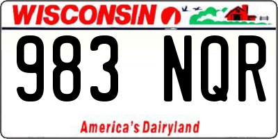 WI license plate 983NQR