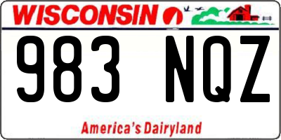 WI license plate 983NQZ