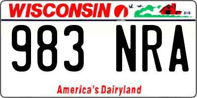 WI license plate 983NRA