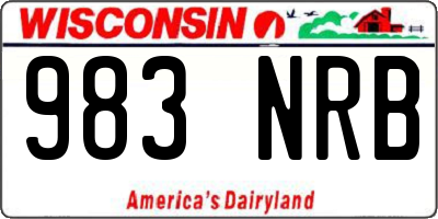 WI license plate 983NRB