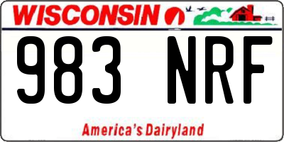 WI license plate 983NRF