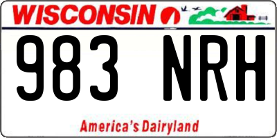 WI license plate 983NRH