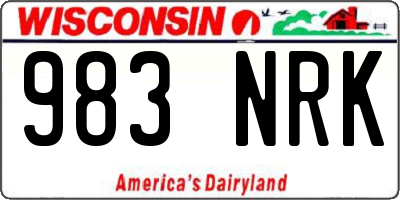 WI license plate 983NRK