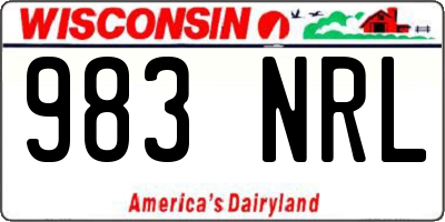 WI license plate 983NRL