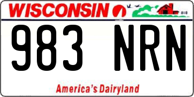 WI license plate 983NRN