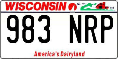 WI license plate 983NRP
