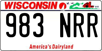 WI license plate 983NRR