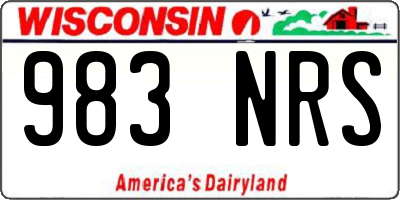 WI license plate 983NRS