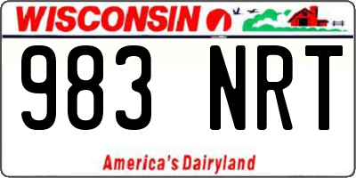 WI license plate 983NRT