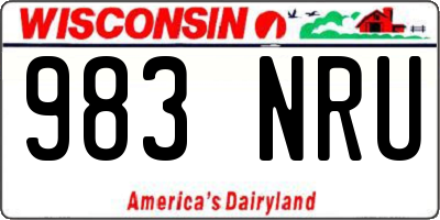 WI license plate 983NRU