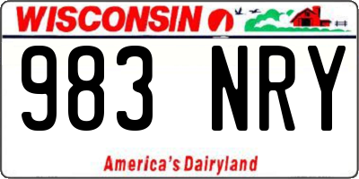 WI license plate 983NRY