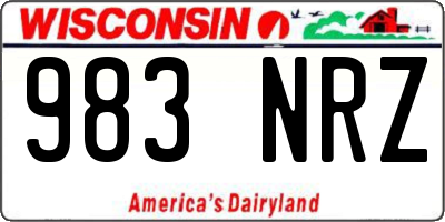WI license plate 983NRZ