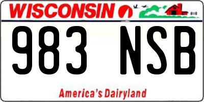 WI license plate 983NSB