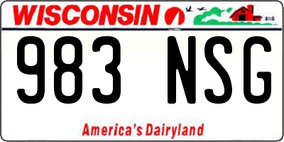 WI license plate 983NSG