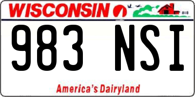 WI license plate 983NSI
