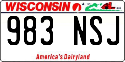 WI license plate 983NSJ