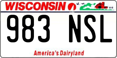 WI license plate 983NSL