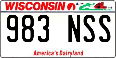 WI license plate 983NSS