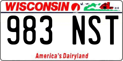 WI license plate 983NST