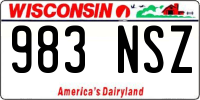 WI license plate 983NSZ