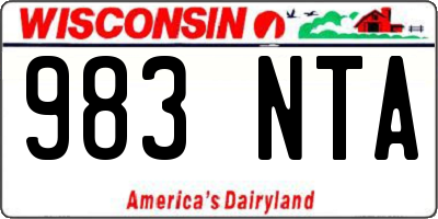 WI license plate 983NTA