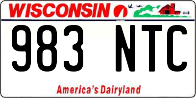 WI license plate 983NTC