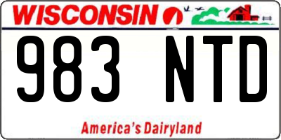 WI license plate 983NTD