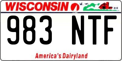 WI license plate 983NTF
