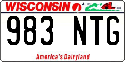 WI license plate 983NTG