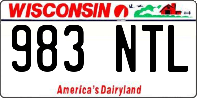 WI license plate 983NTL