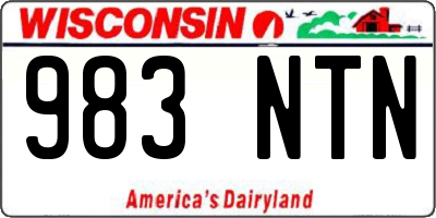 WI license plate 983NTN