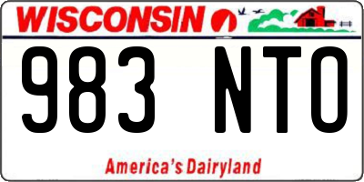WI license plate 983NTO