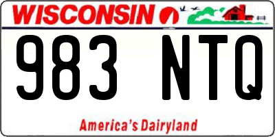 WI license plate 983NTQ