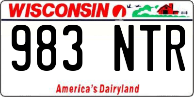 WI license plate 983NTR