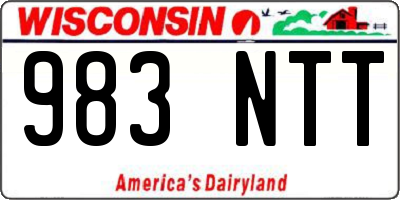 WI license plate 983NTT