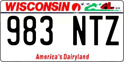 WI license plate 983NTZ