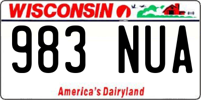 WI license plate 983NUA