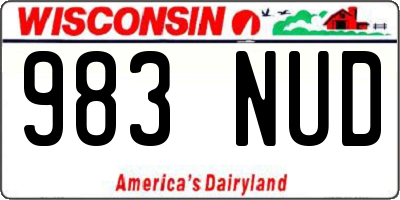 WI license plate 983NUD