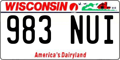 WI license plate 983NUI