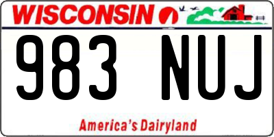 WI license plate 983NUJ