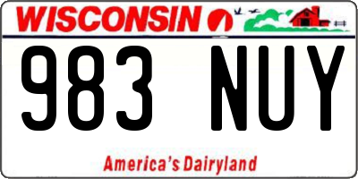 WI license plate 983NUY