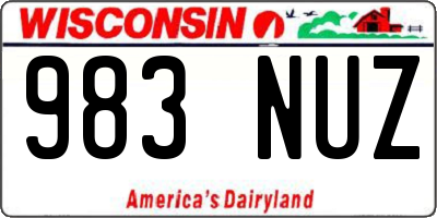 WI license plate 983NUZ