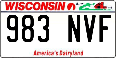 WI license plate 983NVF