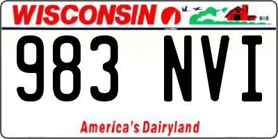 WI license plate 983NVI