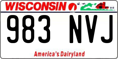 WI license plate 983NVJ