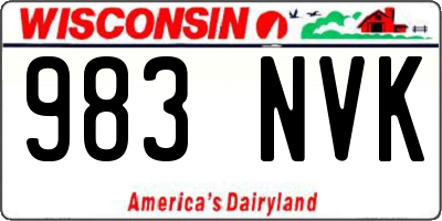 WI license plate 983NVK