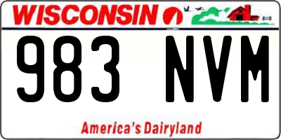WI license plate 983NVM