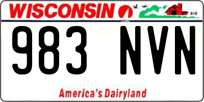 WI license plate 983NVN