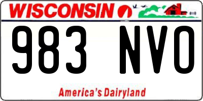 WI license plate 983NVO
